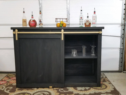Mini Fridge Table #industrial #coffee #bar #with #mini #fridge  #industrialcoffeebarwithminifridge *Local Pick Up or D…